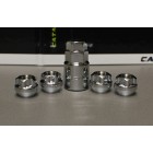 Секретные гайки (секретки) открытые TPI-LN96 P706442-1KEY 1/2"-20 низкая 18,5 мм конус 60° хром 4г+1кл